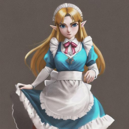 Zelda in a maid outfit | OpenArt