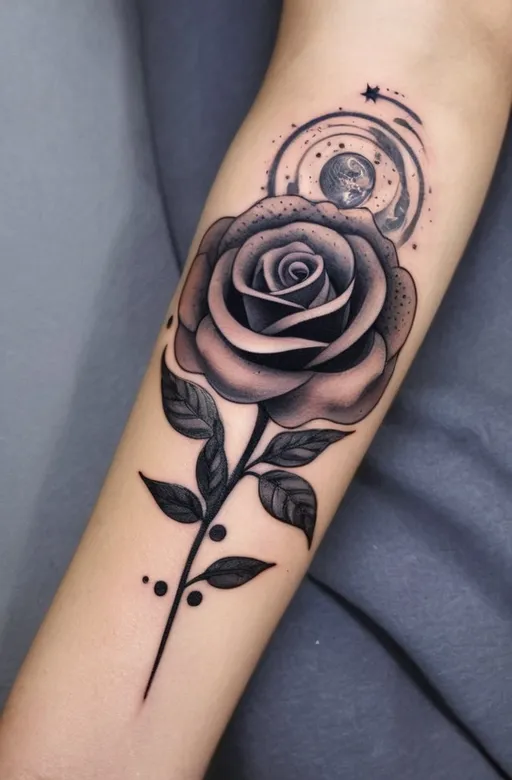 12. Celestial Rose Tattoos