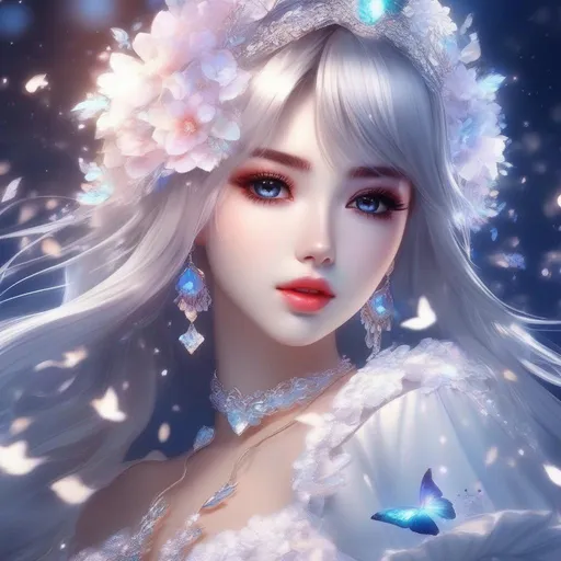 3d anime woman and beautiful pretty art 4k full raw HD