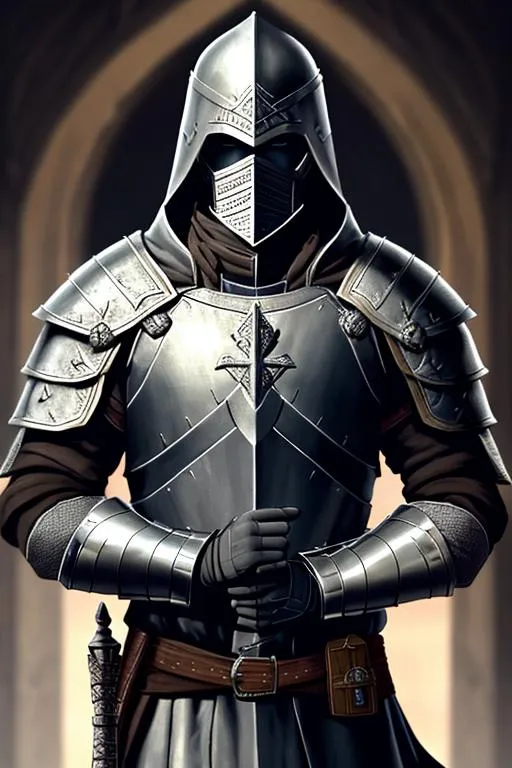 Prompt: detailed masterpiece, fantasy, high-res, quality upscaled image, perfect composition. Full body of one of the Grey Wardens from Dragon Age. Grey Wardens are medieval soldiers who battle darkspawn. They are the heroes everyone needs, but the heroes nobody aspires to be. In peace, vigilance. In war, victory. In death, sacrifice. They wear the insignia of a bloodied red dragon.