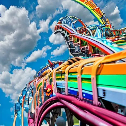 Prompt: rainbowdash on a rollercoaster