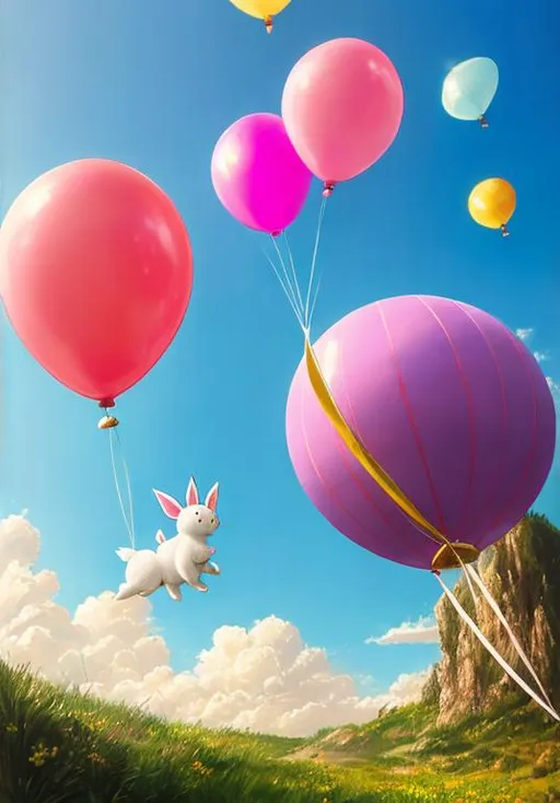 Prompt: UHD, , 8k,  oil painting, Anime,  Very detailed, zoomed out view of character, HD, High Quality, Anime, , Pokemon, Wigglytuff is a tall bipedal balloon-like Pokémon with leporine features, a bean-shaped body and stubby arms and legs and sharp pointed ears. It has long, rabbit-like ears with black insides and slightly lighter color at the tips. Its large, blue eyes are covered in a layer of tears that quickly washes away any debris. 

Its body is soft and rubbery, allowing it to inflate by inhaling. Wigglytuff can inflate itself up to 20 times larger. It has no limits to how far it can inflate. While it is inflated, it is able to move by bouncing or floating. It competes with other Wigglytuff to see which one can inflate itself the most. Should it be caught in a bad mood, Wigglytuff will inflate itself to an enormous size in order to scare away its opponent. Being the result of an evolution via Evolution stone, Wigglytuff is rarely found in the wild, though they can be found in vivid green plains and grassy fields.

Pokémon by Frank Frazetta