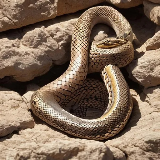 Prompt: actual photo of jesus snake, surprise me