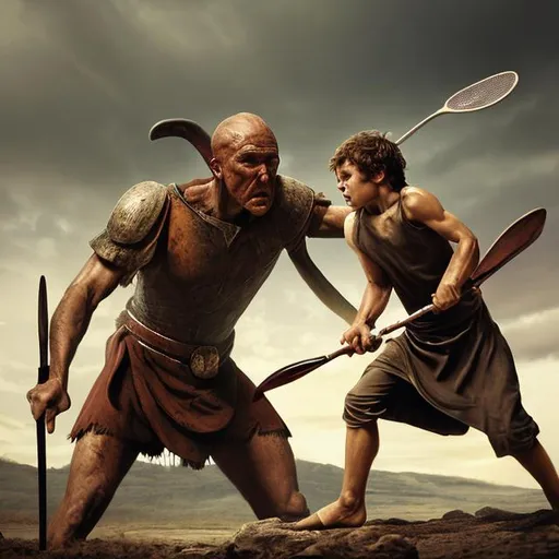 Prompt: david vs goliath