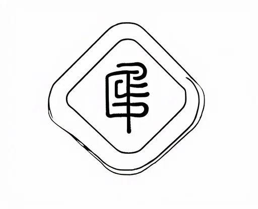 Prompt: Generate a sketch of the logo, Logo is a Chinese jadeite brand, The lines inside make up the Chinese character "玉" which represents jade.  should be simple with Simple Stroke