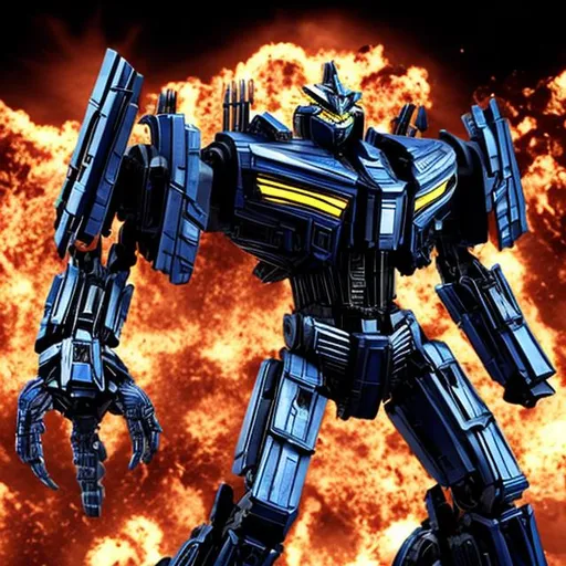 Prompt: fall of cybertron's soundwave in the style of michael bay's transformers revenge of the fallen