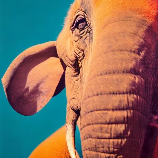 Prompt: pop art, painting of an elephant, colourful, surrealism, minimalism, close up, 4k rendering, high definition, artwork