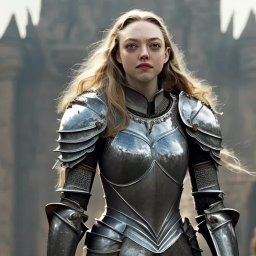 Prompt: Amanda Seyfried in a knight armor