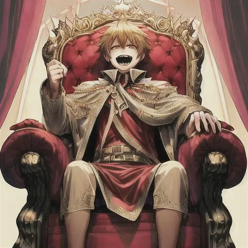 anime king and queen throne