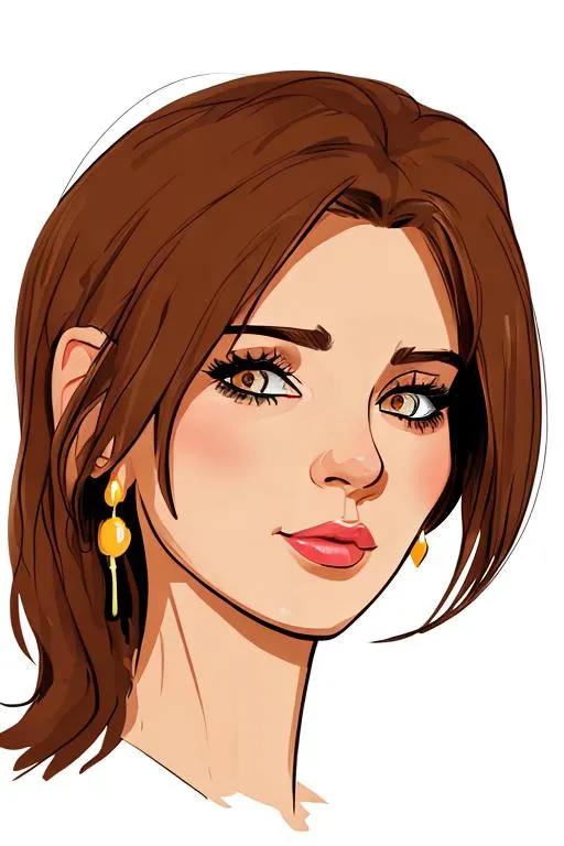 Prompt: Beautiful woman cartoon portrait 