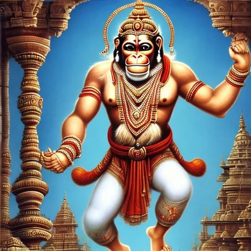 Prompt: the legend of Hanuman