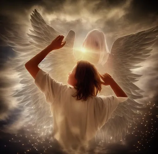 Prompt: Angel in the sky