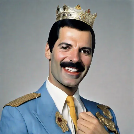 Prompt: Freddie Mercury linkedin profile picture, highly detailed photograph, businessman, smile