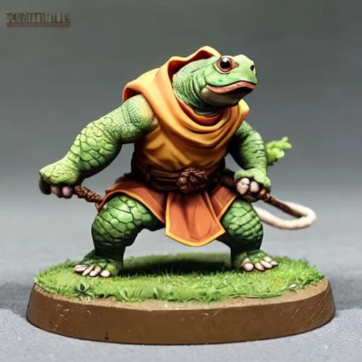 Tortle Monk Fantasy Miniature Warhammer DnD Miniature Tabletop