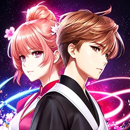 Prompt: sakura and Syaoran clear card  stylish,  colorful yet dark stylized, smooth and sharp, cinematic, UHD, hd , 8k, , Very detailed, panned out view with whole character in from,  model face, no distorted face