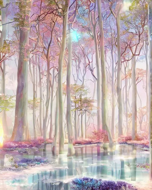 Prompt: muted colors forest, dreamy, each tree is different and unique. masterpiece, real, digital, ultra realistic, hyperdetailed, iridescent reflection, cinematic light, movie volumetric lighting maximalist photo illustration 4k, resolution high res intricately detailed complex, sharp focus, realistic, heroic, fantasy art, clean art, professional, colorful, rich deep color, concept art, CGI winning award, UHD, HDR, 8K, RPG, UHD render, HDR render, 3D render cinema 4D