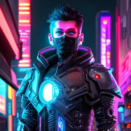 prompthunt: portrait of a man, standing in a hall of cyberpunk megacomplex;  hyperrealistic, 4K wallpaper, cinematic lighting, highly detailed and  beautiful
