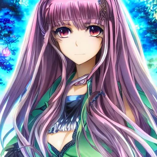 Anime portrait of a cute girl anime eyes beautiful openart