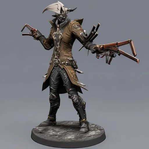Prompt: gunslinger with Claw biohand