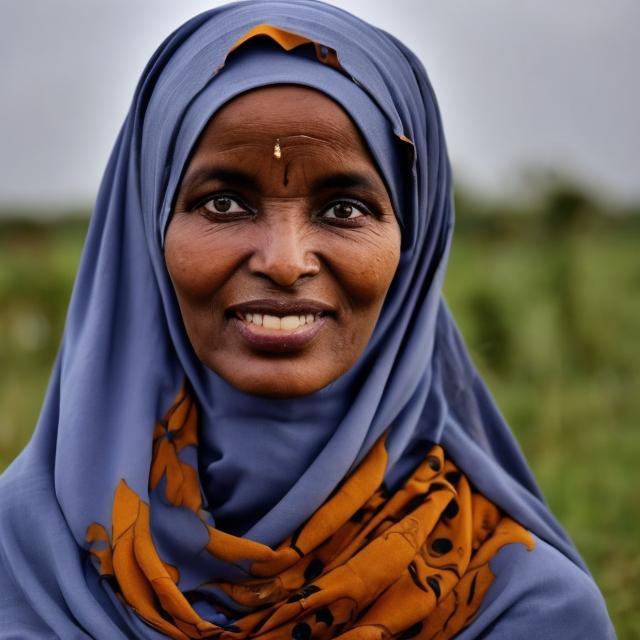 A Somali mother who lives in the countryside is beau...