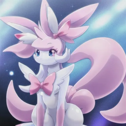 Prompt: a shiny sylveon