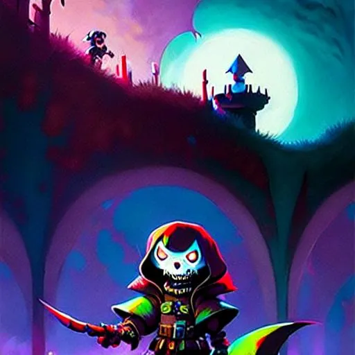 Prompt: UNDERTALE By Greg Rutkowski Tim Burton graffiti art, splash art, street art, spray paint, oil gouache melting, acrylic, high contrast, colorful polychromatic, ultra detailed, ultra quality, CGSociety