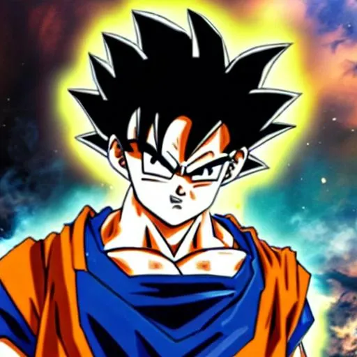 Prompt: Goku mixed with sony tv
