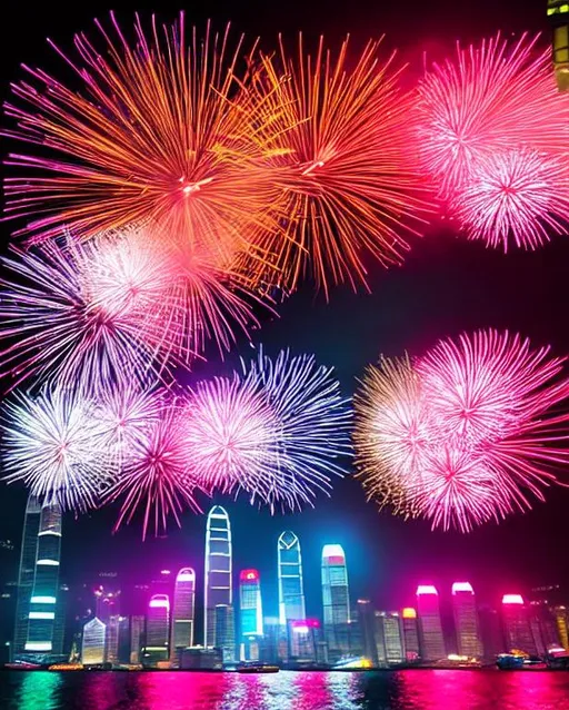 Prompt: Hong Kong firework