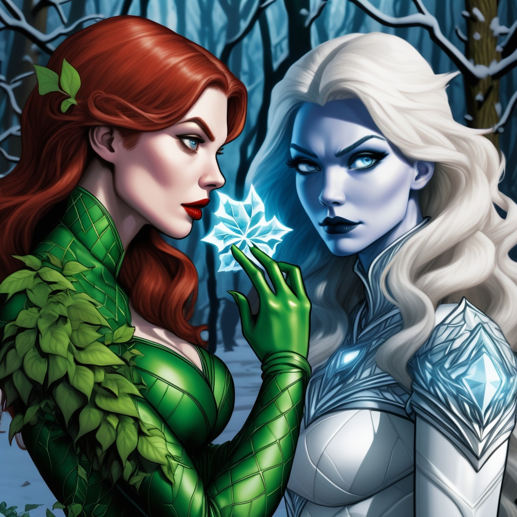 Poison ivy hypnotized by killer frost