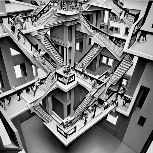 Prompt: Art masterpiece modern Escher 
