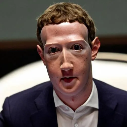 Prompt: The most extremely creepy ((((((((Mark Zuckerberg)))))))) ever cosplaying as Uncanny Valley