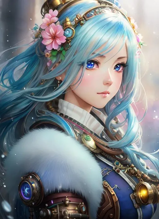 Prompt: 1man, hyper realistic watercolor masterpiece, 

steampunk, beautiful, pretty, kawaii anime girl,

hyperrealistic watercolor masterpiece, smooth soft skin, big dreamy eyes, beautiful fluffy volume hair, symmetrical, anime wide eyes, soft lighting, detailed face, wlop, rossdraws, concept art, digital painting, looking into camera, heel

hyper realistic masterpiece, highly contrast water color pastel mix, sharp focus, digital painting, pastel mix art, digital art, clean art, professional, contrast color, contrast, colorful, rich deep color, studio lighting, dynamic light, deliberate, concept art, highly contrast light, strong back light, hyper detailed, super detailed, render, CGI winning award, hyper realistic, ultra realistic, UHD, HDR, 64K, RPG, inspired by wlop, UHD render, HDR render
