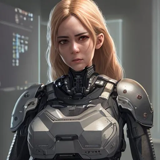 Prompt: An ultra realistic waist up portrait of tough looking software engineer coding in the 2023, long shot super detailed lifelike illustration, action-adventure outfit soft focus, clean art, professional, old style photo, CGI winning award, UHD, HDR, 8K, RPG, UHD render, HDR render, 3D render cinema 4D