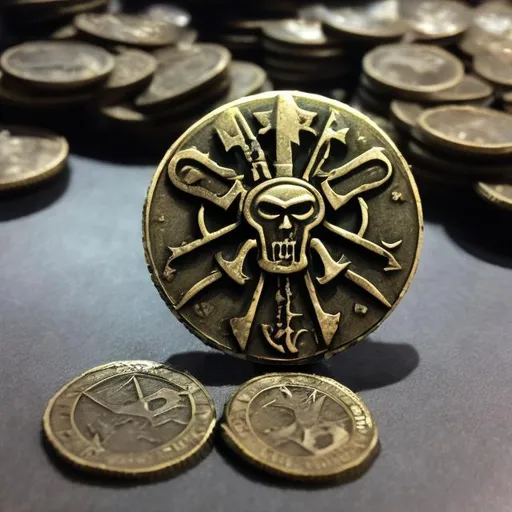 Prompt: warhammer 40,000 coin, surprise me