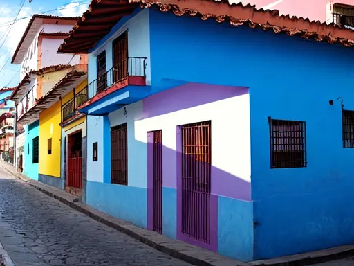 Prompt: a colombian street