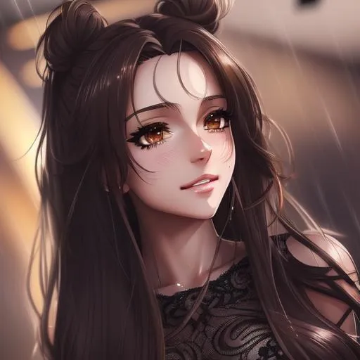 Prompt: semi-realistic anime girl, skin highlights, hair highlights, sweat,
blushing, movie scene, adult researcher, glamour, cleavage,
wonderful face, very detailed face, extremely detailed face, highly detailed face, soft smile, happy,
perfect face, perfect eyes, perfect teeth, perfect body, perfect anatomy, beautiful body, trending on instagram, trending on tiktok, trending on artstation, trending on cgsociety, white sclera,
photorealistic, masterpiece, cinematic, 16k artistic photography, epic, drama, 
romance, glamour, beauty, 
cinematic lighting, dramatic lighting, insanely detailed, soft natural volumetric cinematic lighting, award-winning photography, rendering, hd, high definition, 
highly detailed