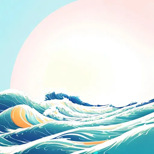Prompt: Waves, currents by tame impala, high-definition, 4K, minimalistic, colourful