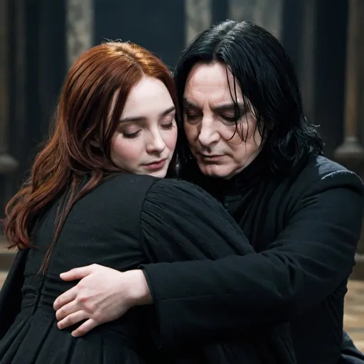 Prompt: Severus and Lily Cuddle