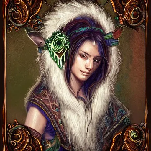 Prompt: A female druid portrait 