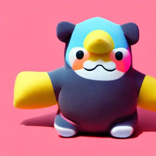 cute kawaii Squishy man wearing tie plush toy, smoo... | OpenArt