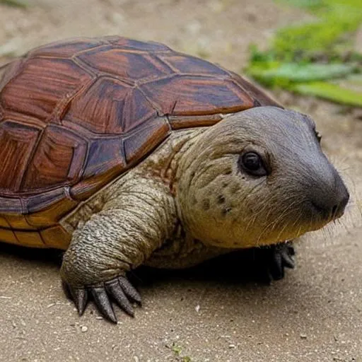 Prompt: capybara turtle and human hybrid