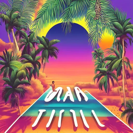 Prompt: "Tropical Vacation" album artwork
