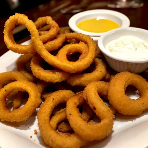 Prompt: Onion rings, very wet