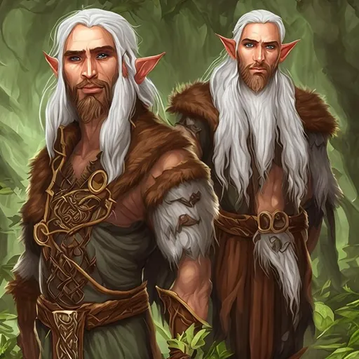 Prompt: druid male elf token