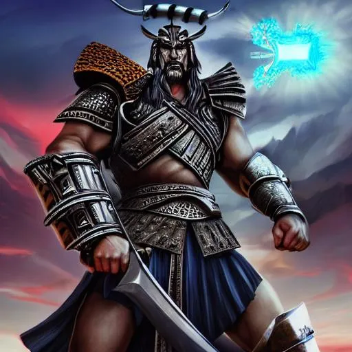 Prompt: Portrait of {characters} Ares greek god of war and an army of samurai giants ninjas with {color} hair and eyes glow armored for battle drawn swords emitting divine power {background}, giants battle hades´ samurai ninjas, perfect composition, hyperrealistic, super detailed, 8k, high quality, trending art, trending on art station, sharp focus, panorama photo intricate details, highly detailed.