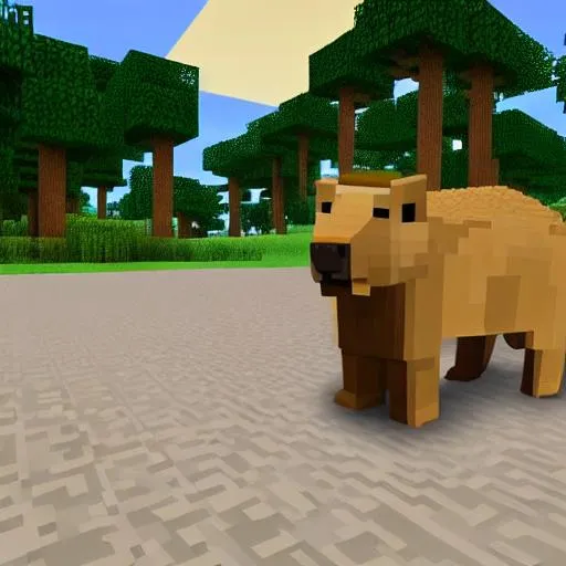 Capybara in Minecraft | OpenArt