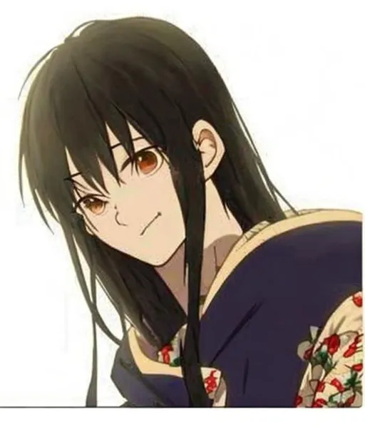 Prompt: Male, hip-length black hair, red eyes, real people, cute, wearing Japanese jinbei.