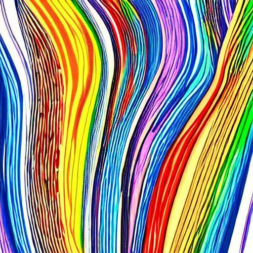 Abstract rainbow line-art Gumtree