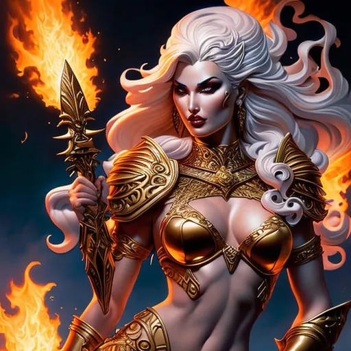 Prompt: goddess of war by j. scott campbell and boris vallejo, masterpiece splash art, perfect limbs, detailed face