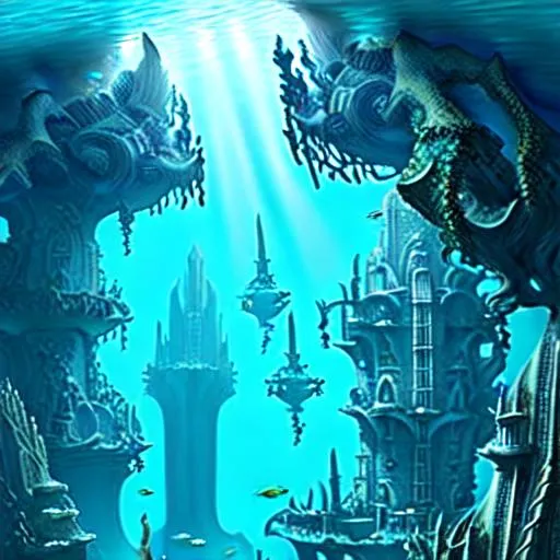 Prompt: underwater city atlantis